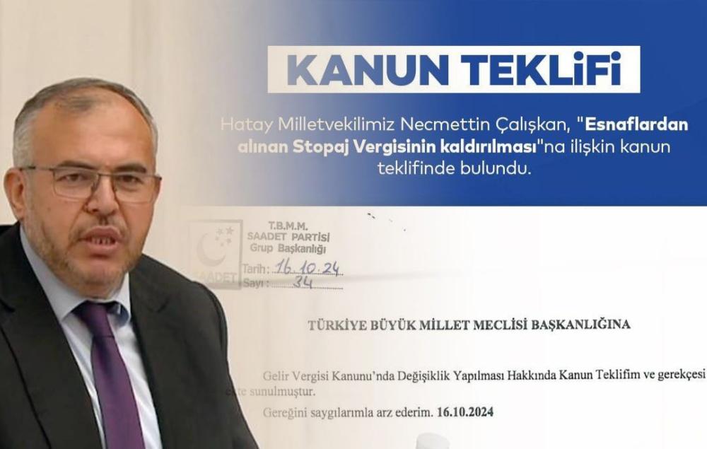 Esnafa Büyük Destek: Vergi Yükünü Azaltacak Kanun Teklifi