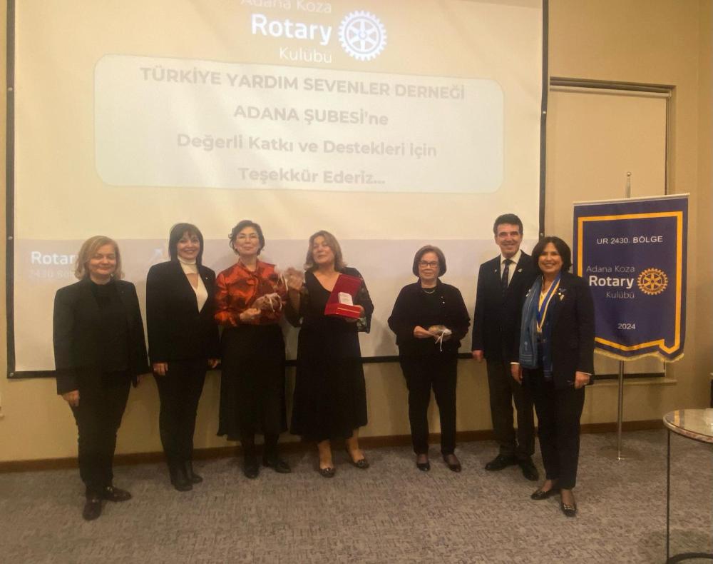 ADANA KOZA ROTARY KULÜBÜ’NDEN TEŞEKKÜR GECESİ