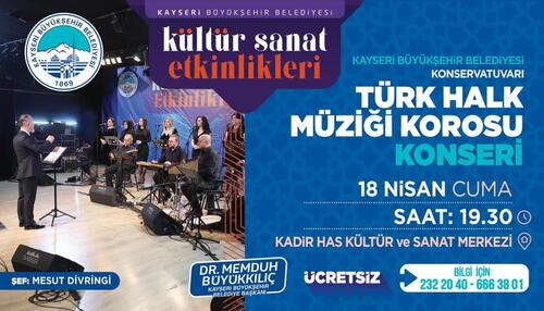 Kayseri'de Halk Müziği Gecesi: Konservatuvar Korosu Sahne Alıyor