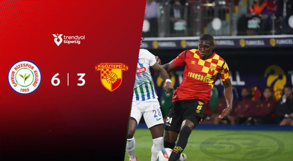 ÇAYKUR RİZESPOR GÖZTEPE'Yİ GOL YAĞMURUNA TUTTU: 6-3