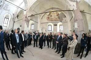 BAŞKAN BÜYÜKKILIÇ'TAN TARİHİ KİLİSEDE İNCELEME: AZİZ EUSTATHİOS İNCESU KENT MÜZESİ OLUYOR