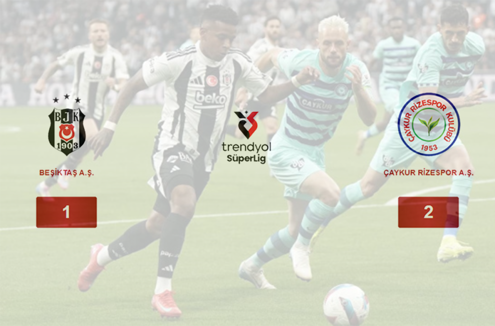 RİZESPOR’DAN SÜRPRİZ ZAFER: BEŞİKTAŞ DEPLASMANINDA 3 PUAN!