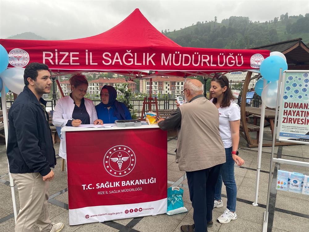 RİZE’DE “31 MAYIS DÜNYA TÜTÜNSÜZ GÜNÜ ” ETKİNLİKLERİ YAPILDI