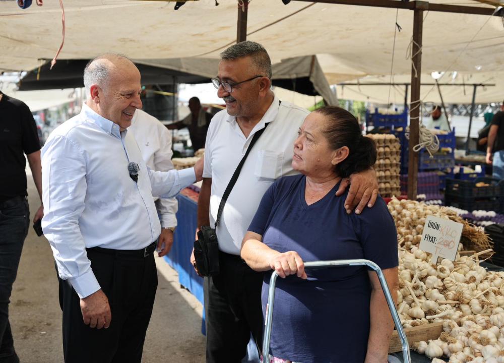 Başkan Demirçalı’dan Yenidoğan Semt Pazarına Ziyaret